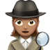 🕵🏽‍♀️ woman detective: medium skin tone display on Apple